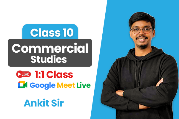 Exclusive 1:1 Live Classes: Class 10 ICSE Commercial Studies with Ankit Sir cover