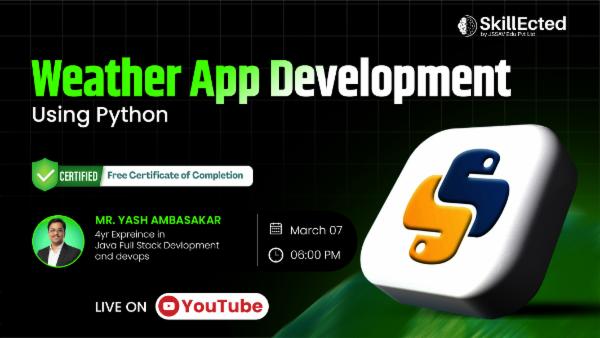 Weather app development using python on march 7 at 6 pm cover