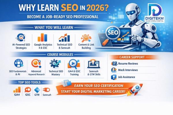 Online SEO Certification Course 2026: Get Certified with Job Placement Support cover