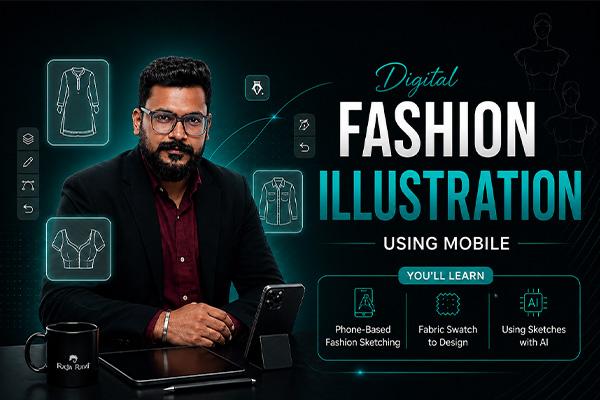 Digital Fashion Illustration Using Mobile cover