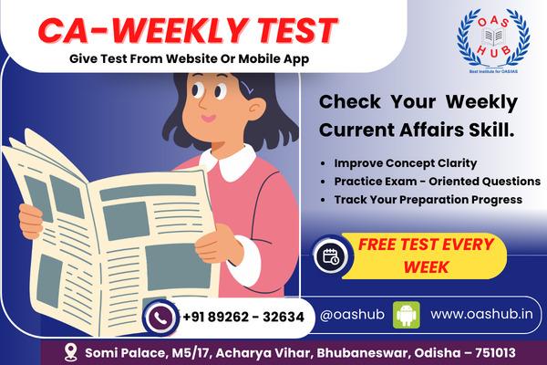 CURRENT AFFAIRS WEEKLY FREE TEST cover