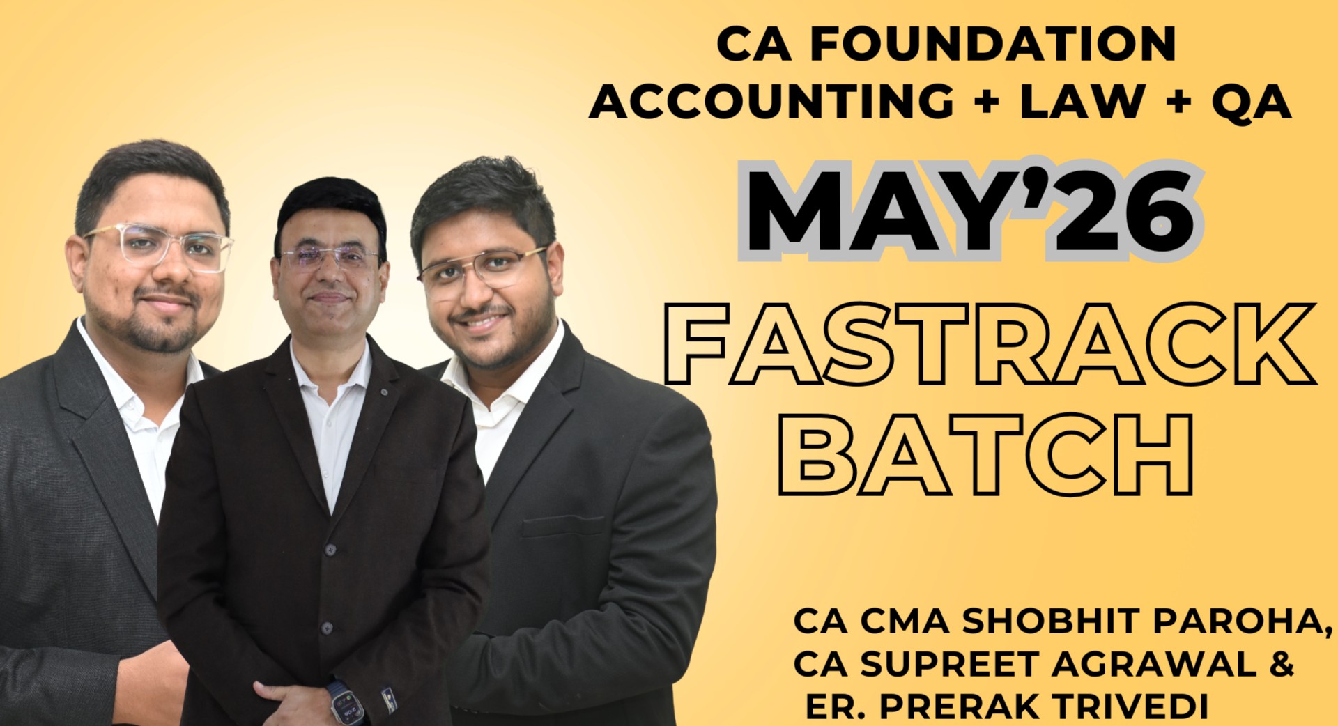 CA Foundation Crash Course 3 Subjects Combo (Accounting + Law + QA) cover