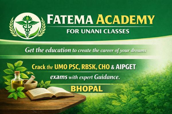 FATEMA  ACADEMY FOR UNANI CLASSES    Crack the UMO PSC, RBSK, CHO and AIPGET exam with expert Guidance cover