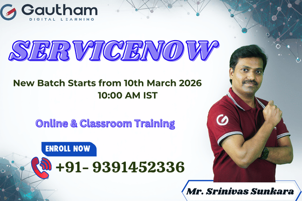 ServiceNow Live Classes : New Batch Starts from 10th March 2026 10:00 AM cover
