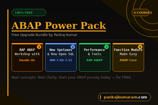 ABAP Power Pack — Free Upgrade Bundle by Pankaj Kumar cover
