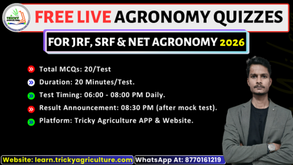 FREE LIVE AGRONOMY QUIZZES cover