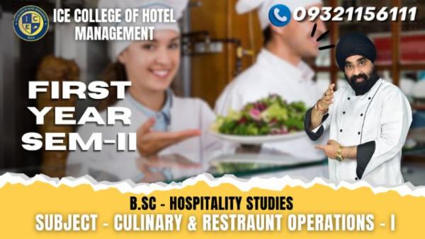 Culinary & Restaurant Operations I cover