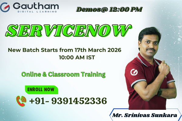 ServiceNow Live Classes : New Batch Starts from 17th March 2026 10:00 AM cover