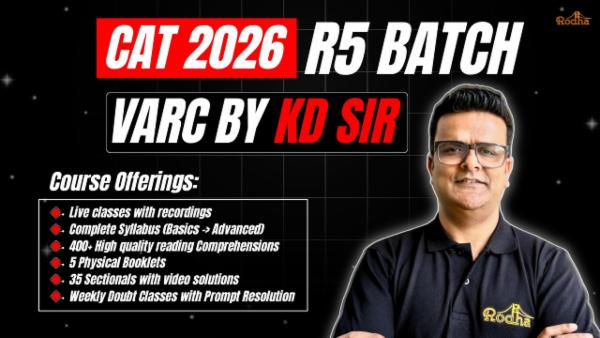 CAT 2026 | Batch - R5 | Zero to Zenith VARC by KD SIR for CAT 2026 cover