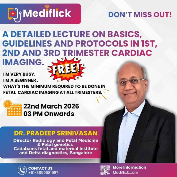 A detailed lecture on Basics, guidelines and protocols in 1st, 2nd and 3rd trimester cardiac imaging. cover