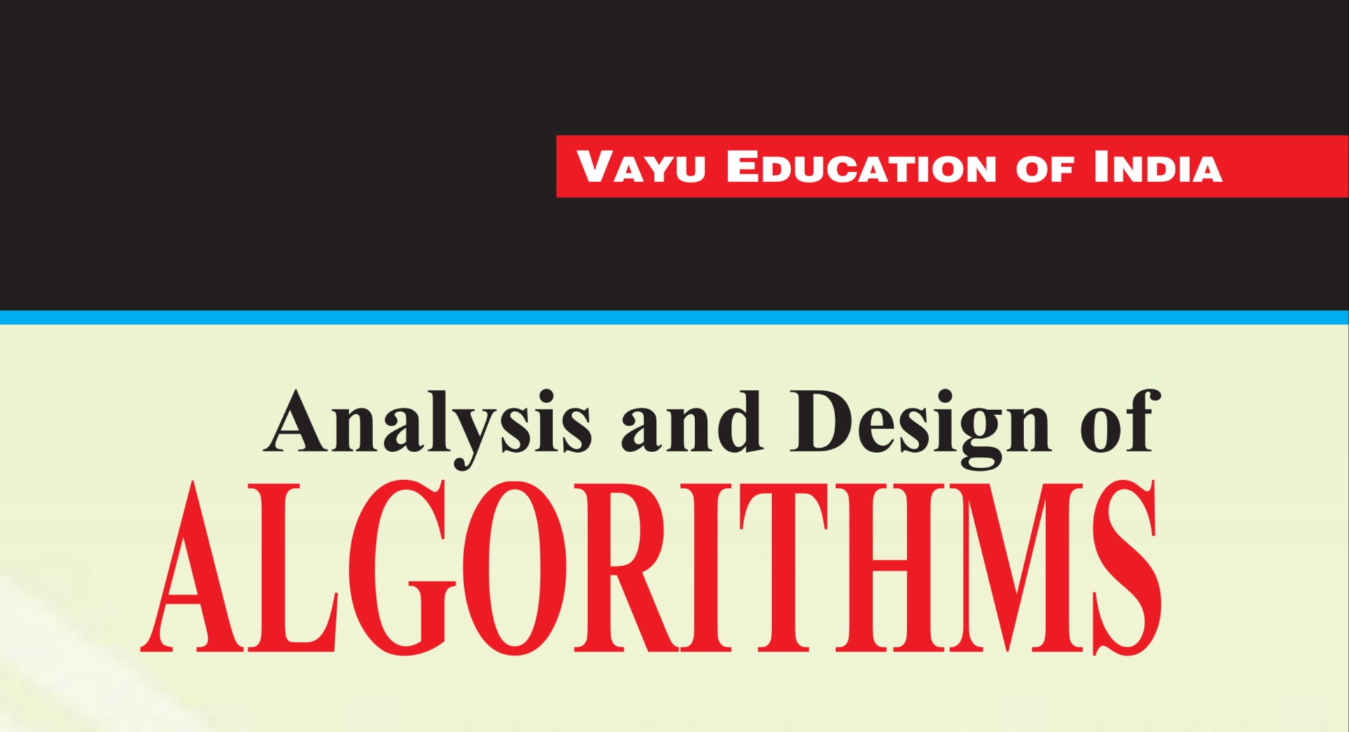 Analysis and Design of Algorithm cover