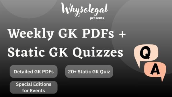 GK Weekly PDFs + Static GK Quizzes cover