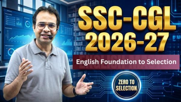 English Foundation to Selection (Live + Recorded) MISSION SSC-CGL 2026-27 cover