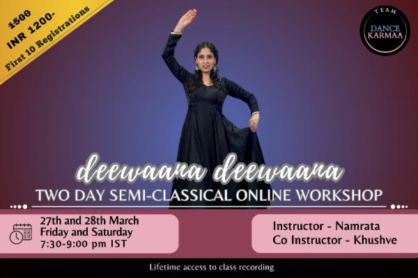 Deewaana Deewaana - 2 Day Online Workshop cover