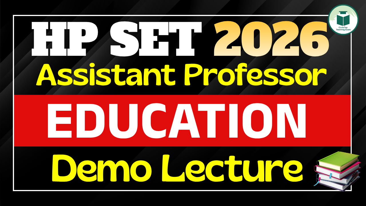 HP SET 2026 Assistant Professors Education Demo Lectures cover