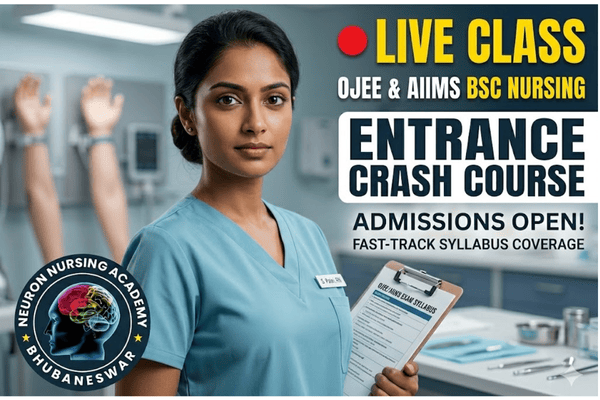 OJEE I AIIMS BSc NURSING ENTRANCE CRASH COURES LIVE CLASS cover