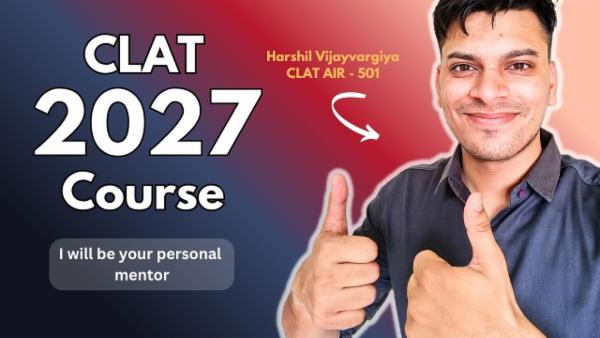 CLAT 2027 Course with Harshil as your Personal Mentor cover