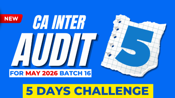 CA Inter Audit 5 days Challenge for May 2026 Batch 16 cover