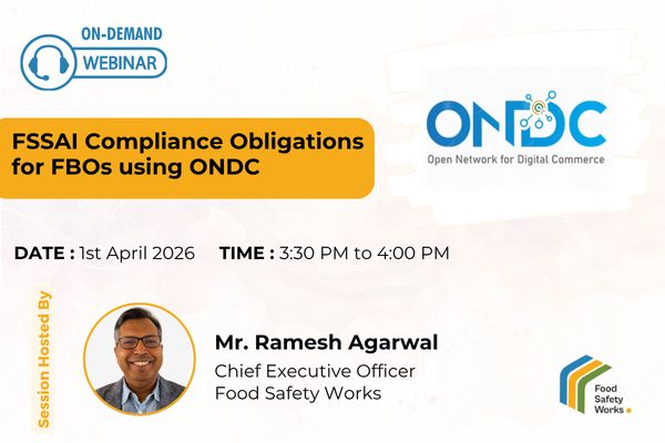 FSSAI Compliance obligations for FBOs using ONDC cover
