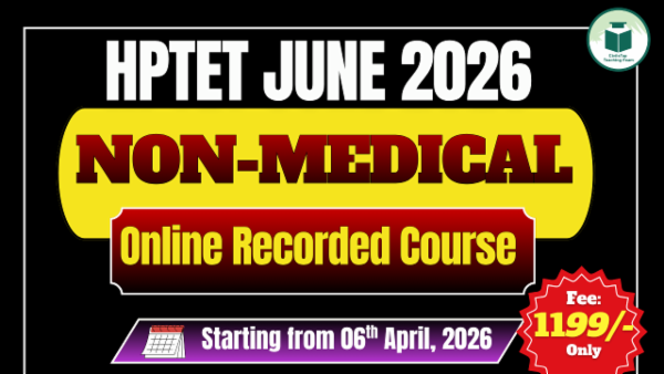 HP TET June 2026 Non-Medical Online Recorded Course cover
