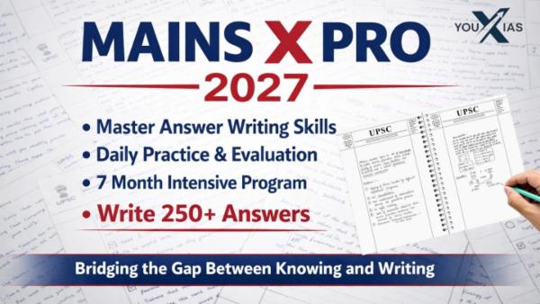 MAINS X PRO 2027 | Structured answer-writing and evaluation system cover