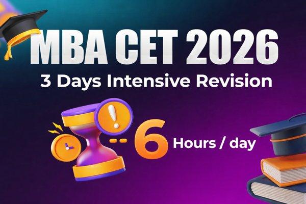 MBA CET 26- 3 Days LIVE INTENSIVE REVISION WORKSHOP + TESTS cover