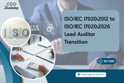 ISO/IEC 17020:2012 to ISO/IEC 17020:2026 Lead Auditor Transition cover