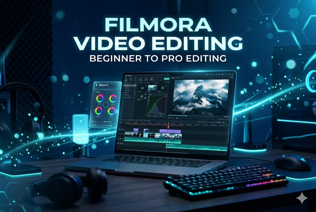 VIDEO EDITING WITH FILMORA cover
