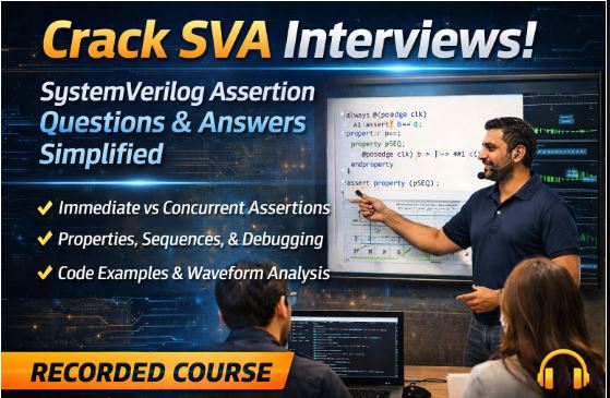 Master SystemVerilog Assertions: Top Interview Questions with Explanations (Recorded Course) cover