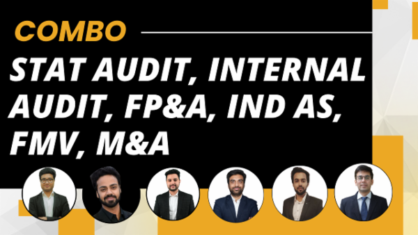 Combo- Audit, Internal Audit, FPA, IND AS, Financial Modeling Valuations, Mergers & Acquisitions