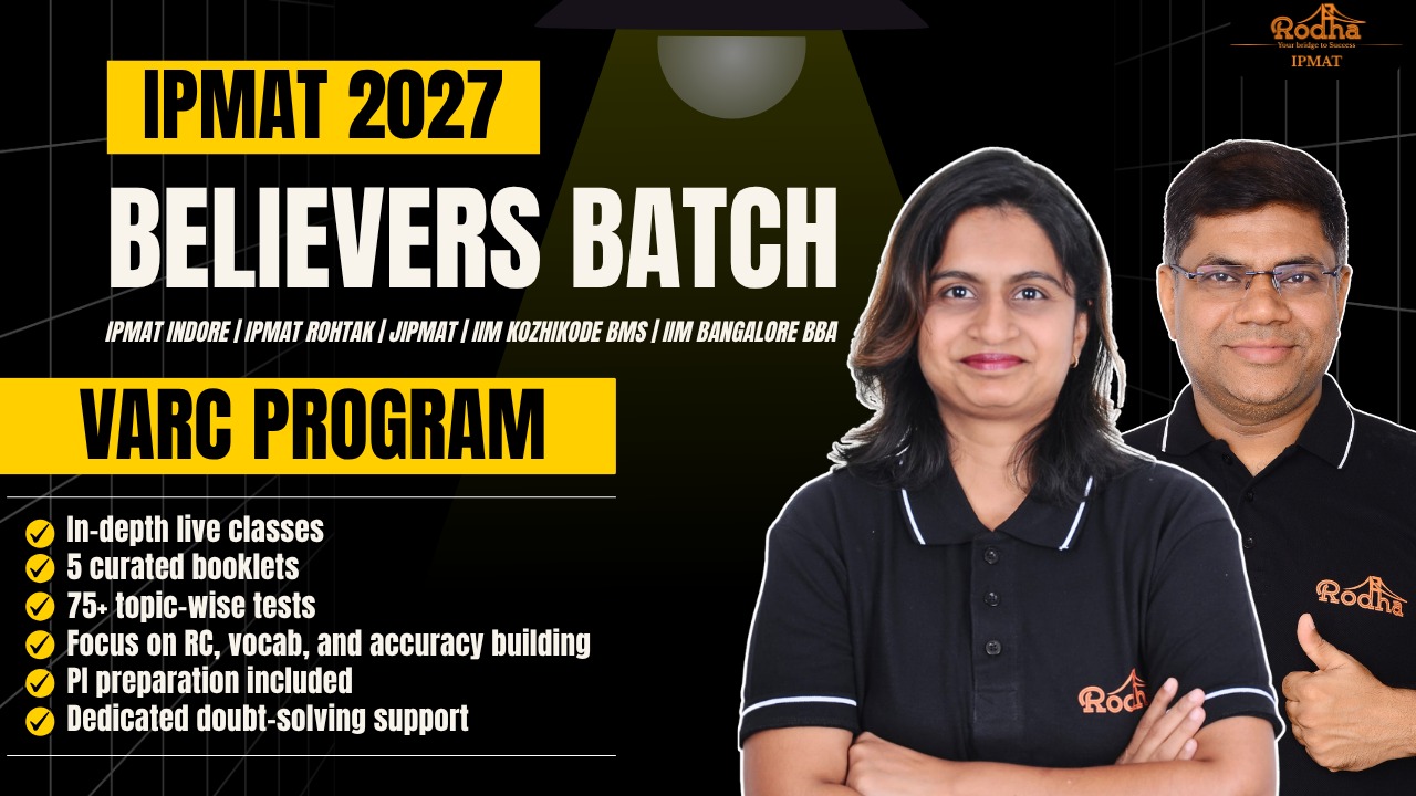 IPMAT 2027 | Believers Batch | Verbal Ability and Reading Comprehension cover