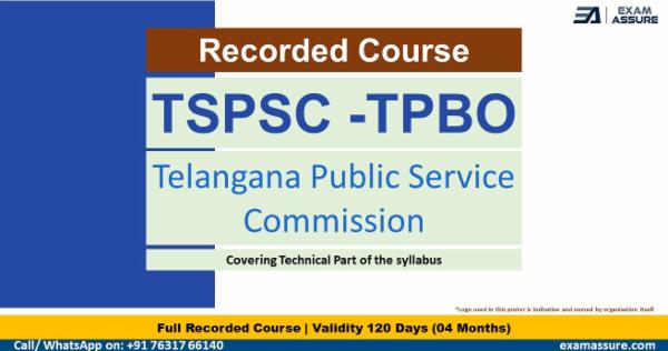 Online Course for TSPSC-TPBO Post (Pre-Recorded) cover
