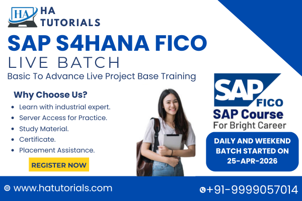 SAPS4HANA FICO B2 (Basic to Advance Project Base Live Course) cover