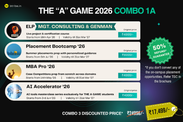 The A Game Combo 1A 2026: ELP Consulting & GenMan + Placement Bootcamp + MBA Pro + AI Accelerator cover