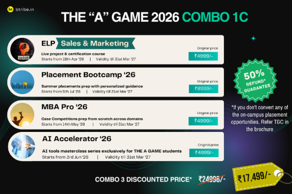 The A Game Combo 1C 2026: ELP Sales & Marketing + Placement Bootcamp + MBA Pro + AI Accelerator: cover