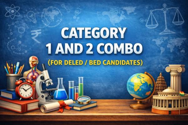 (FOR BED/DELED STUDENTS) CATEGORY 1 & CATEGORY 2 COMBO cover