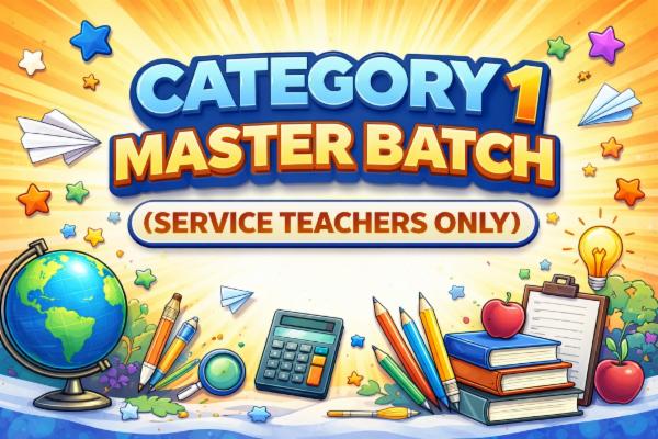 (SERVICE TEACHERS ONLY) CATEGORY 1 MASTER CLASS cover