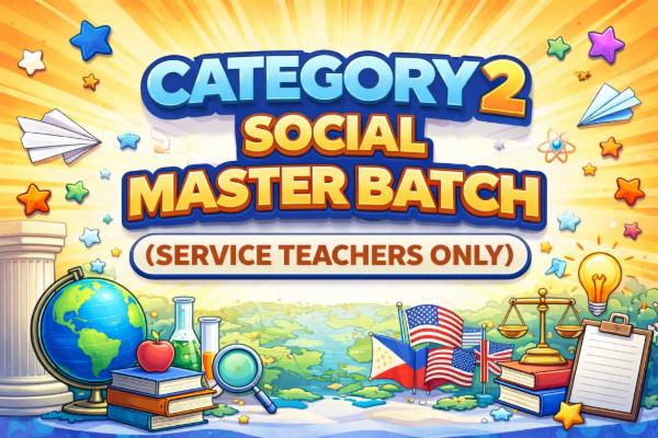 (SERVICE TEACHERS ONLY) CATEGORY 2 SOCIAL MASTER CLASS cover