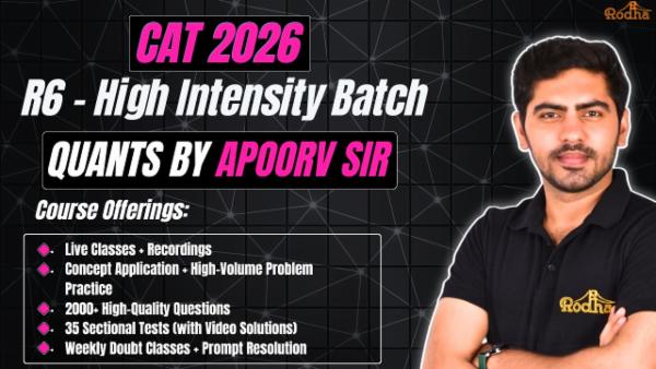 High Intensity Quants Batch For CAT 2026 | R6 (Hinglish Batch) | Complete & Practice Focussed Quants Prep For CAT 2026 By Apoorv Sir cover