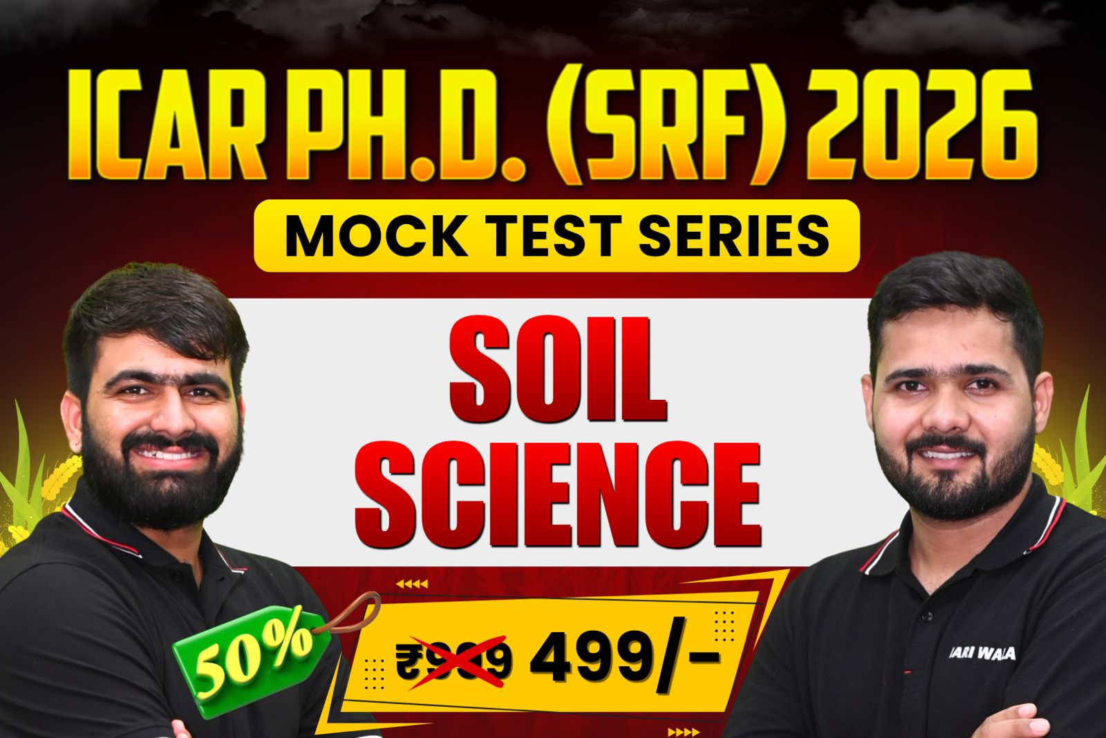 ICAR Ph.D. (SRF) Soil Science Mock Test Series 2026 cover