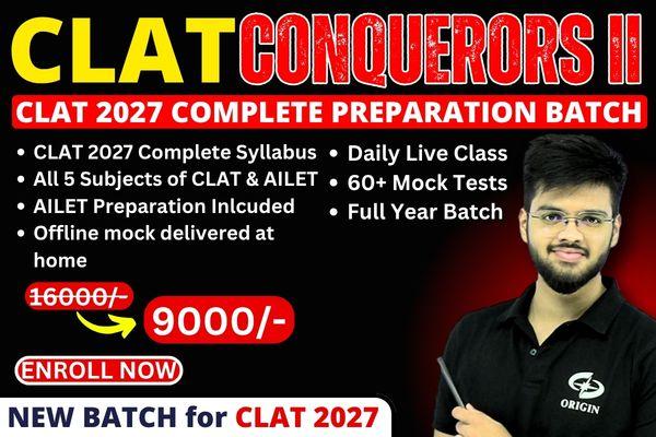 CLAT Conquerors II : CLAT 2027 Complete Preparation Batch cover