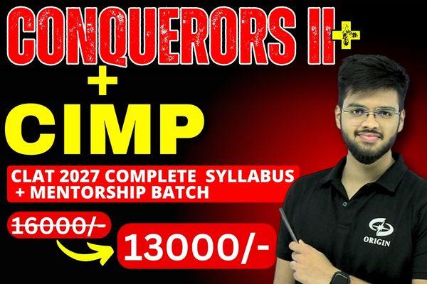 CLAT 2027 : Conquerors II + CIMP cover