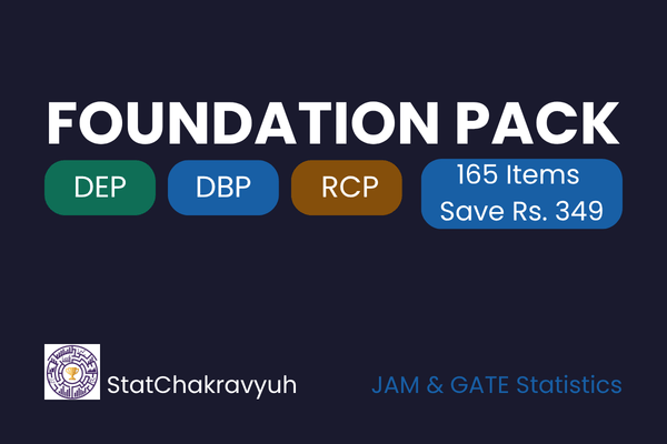 Foundation Pack | DEP + DBP + RCP | JAM & GATE Statistics 2027 cover