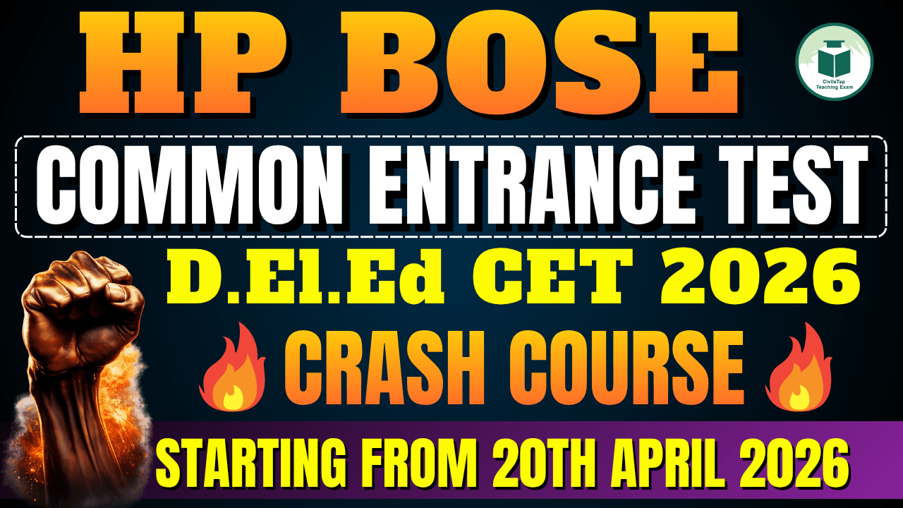 HP BOSE | D.El.Ed CET 2026 | 30 DAYS CRASH COURSE cover