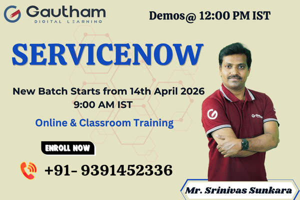 ServiceNow Live Classes : New Batch Starts from 14th April 2026 9:00 AM cover
