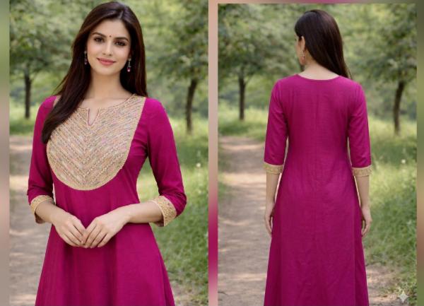 A line Kurti cover