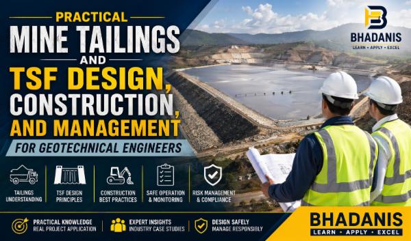 MINE TAILINGS AND TAILINGS STORAGE FACILITIES (TSF) ONLINE COURSE FOR GEOTECHNICAL ENGINEERS cover