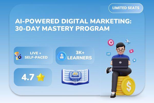 AI Skills Mastery + Digital Marketing with AI Self-Paced + 100% Support cover