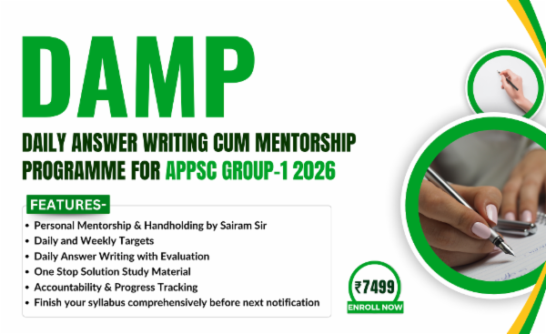 DAMP: Daily Answer Writing & Mentorship Programme for APPSC Group-I 2026 cover