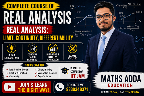 Real Analysis (Limits, Continuity, Differentiation) cover